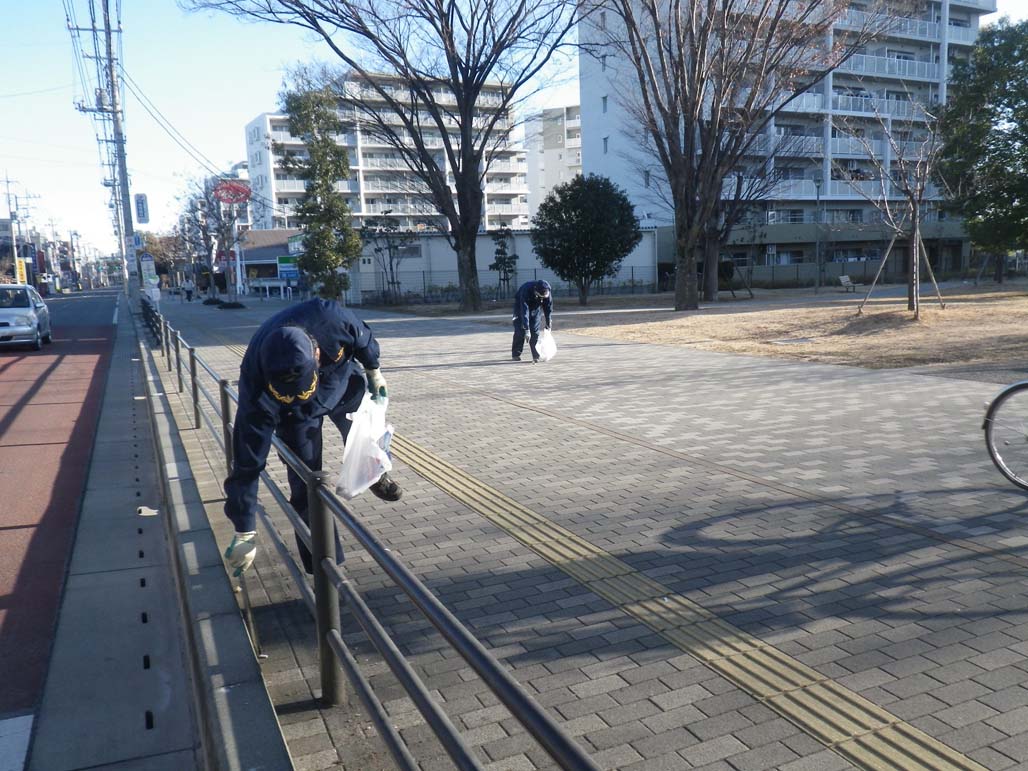 上福岡駅前（東口西口）ポイ捨てゴミ清掃ボランティア活動